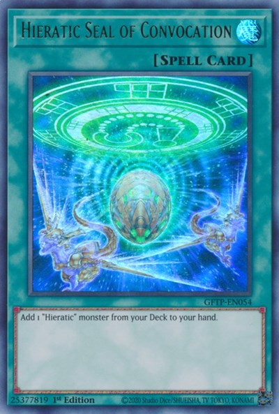 Hieratic Seal of Convocation [GFTP-EN054] Ultra Rare | Chromatic Games