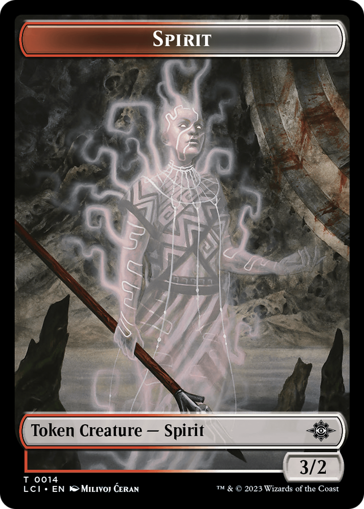 Vampire // Spirit Double-Sided Token [The Lost Caverns of Ixalan Tokens] | Chromatic Games