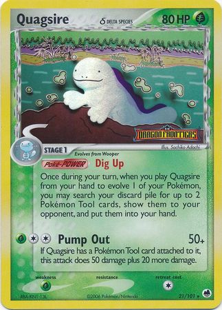 Quagsire (21/101) (Delta Species) (Stamped) [EX: Dragon Frontiers] | Chromatic Games