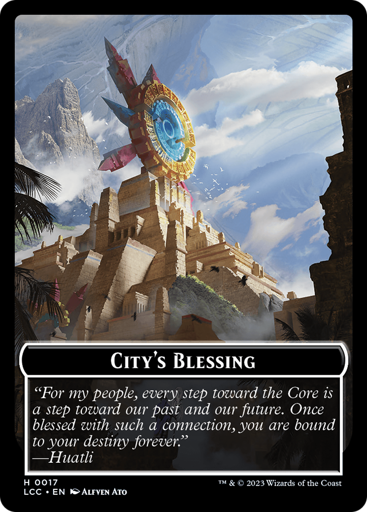 City's Blessing // Pirate (0005) Double-Sided Token [The Lost Caverns of Ixalan Commander Tokens] | Chromatic Games