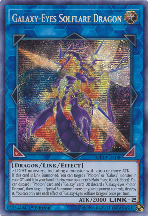 Galaxy-Eyes Solflare Dragon [MP19-EN188] Prismatic Secret Rare | Chromatic Games