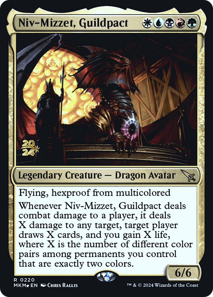 Niv-Mizzet, Guildpact [Murders at Karlov Manor Prerelease Promos] | Chromatic Games