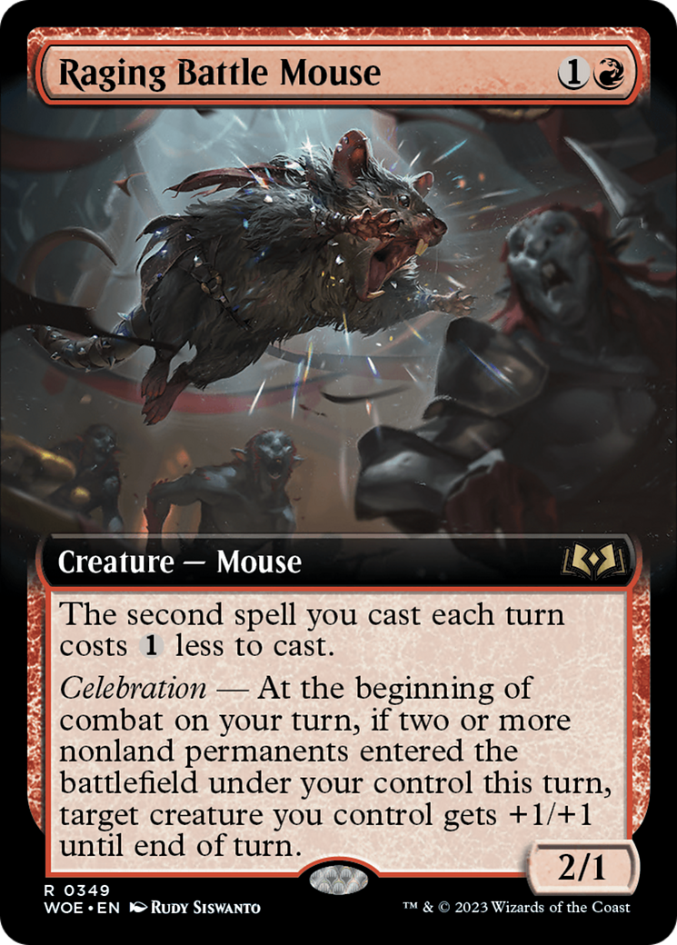 Raging Battle Mouse (Extended Art) [Wilds of Eldraine] | Chromatic Games