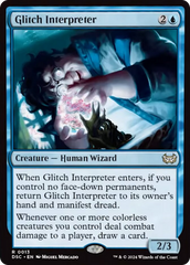 Glitch Interpreter (Extended Art) [Duskmourn: House of Horror Commander] | Chromatic Games