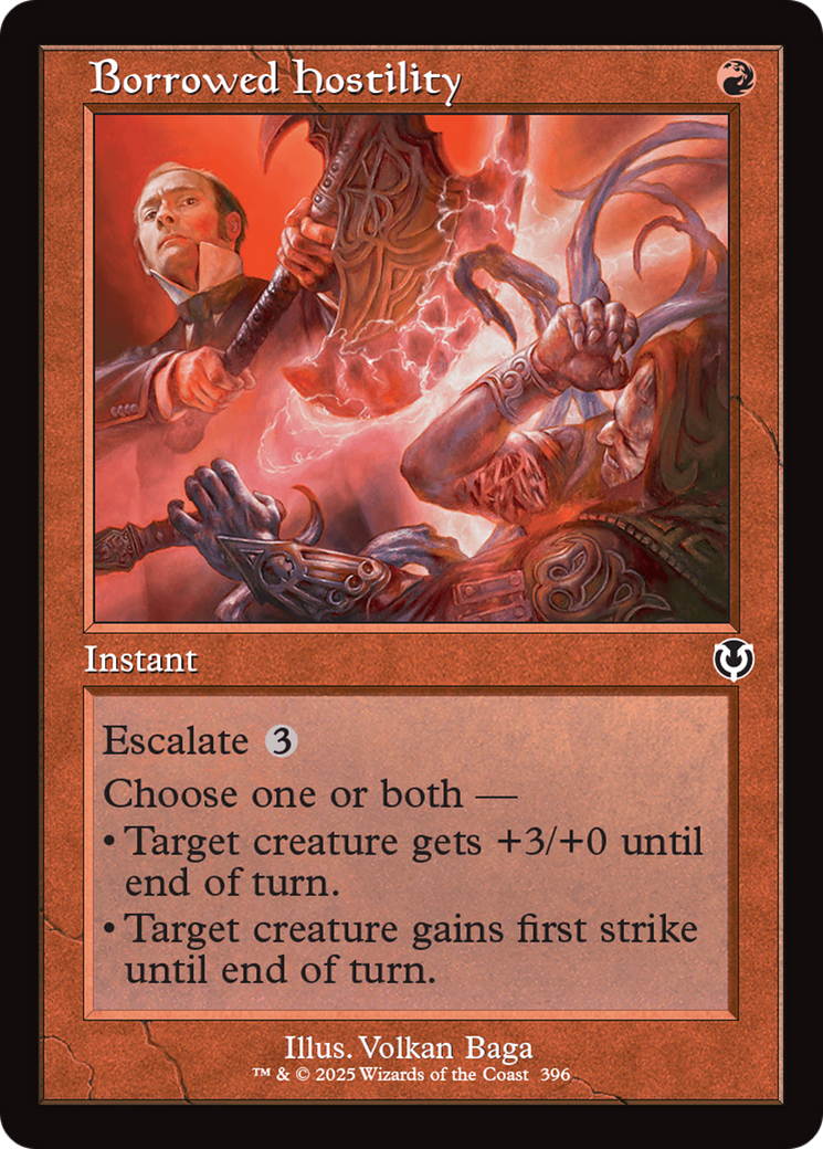 Borrowed Hostility (Retro Frame) [Innistrad Remastered] | Chromatic Games