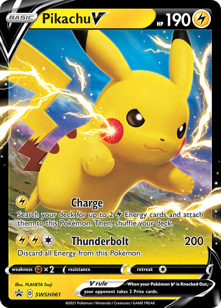 Pikachu V (SWSH061) (Jumbo Card) [Sword & Shield: Black Star Promos] | Chromatic Games