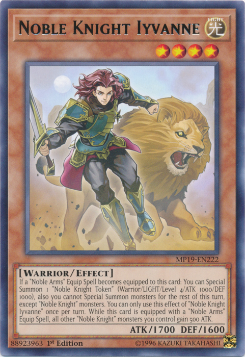 Noble Knight Iyvanne [MP19-EN222] Rare | Chromatic Games