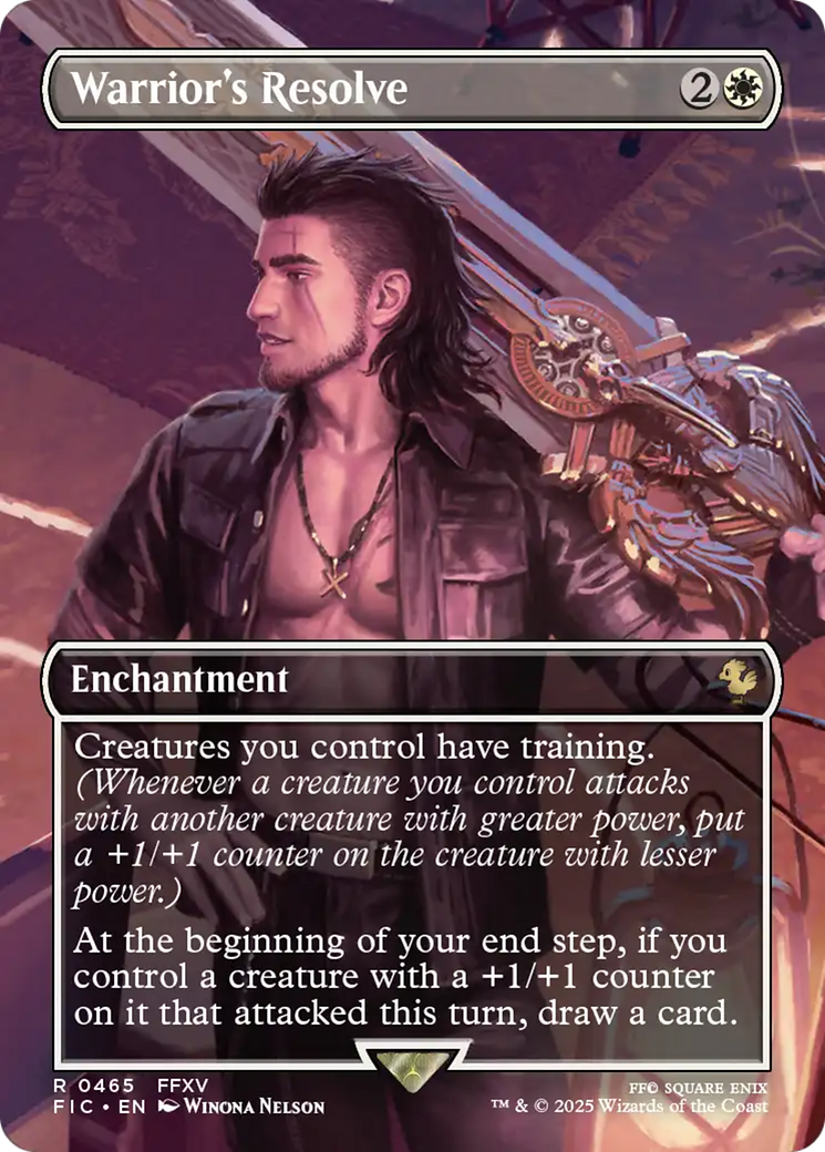 Warrior's Resolve (Borderless) [FINAL FANTASY Commander] | Chromatic Games