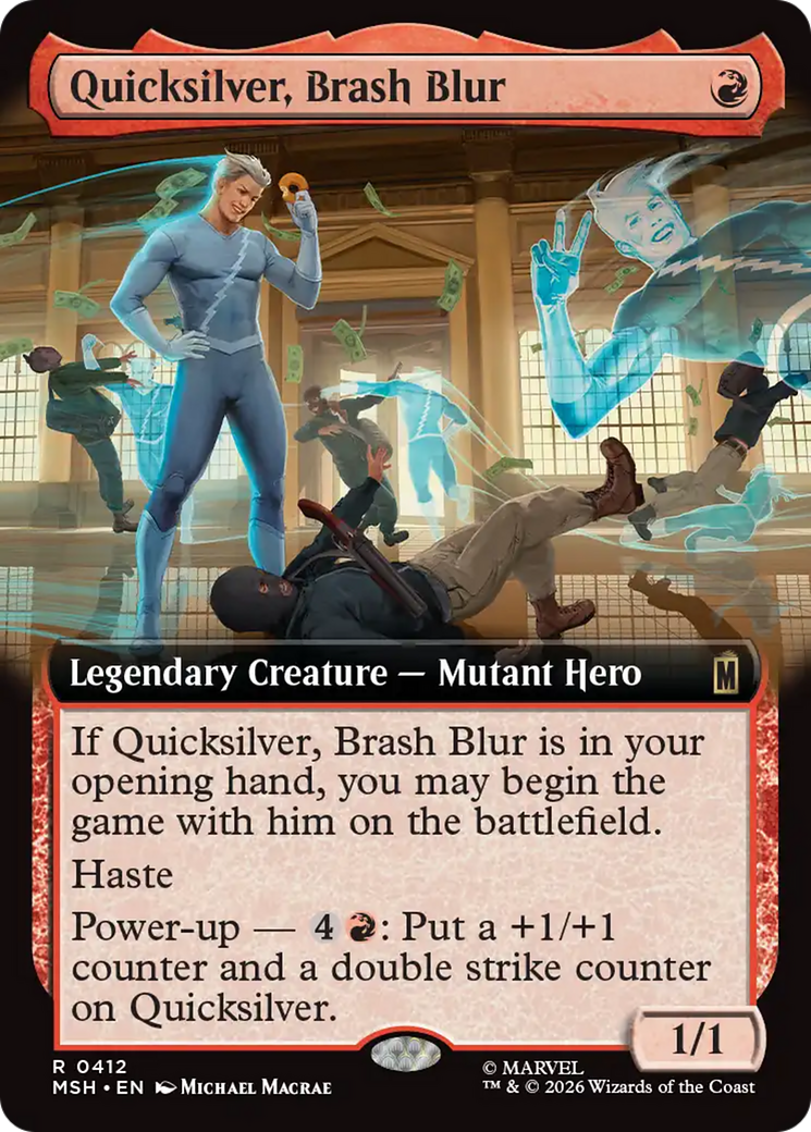 Quicksilver, Brash Blur (Extended Art) [Marvel Super Heroes] | Chromatic Games
