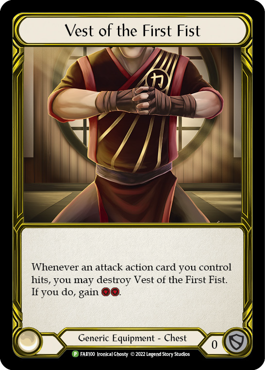 Vest of the First Fist (Golden) [FAB100] (Promo)  Cold Foil | Chromatic Games