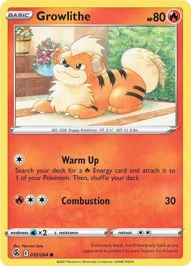 Growlithe (032/264) [Sword & Shield: Fusion Strike] | Chromatic Games