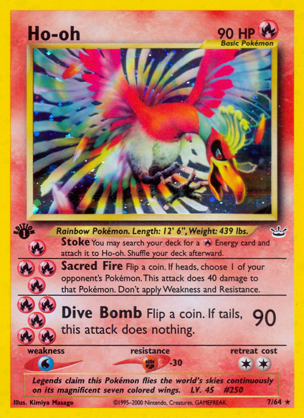 Ho-oh (7/64) [Neo Revelation 1st Edition] | Chromatic Games