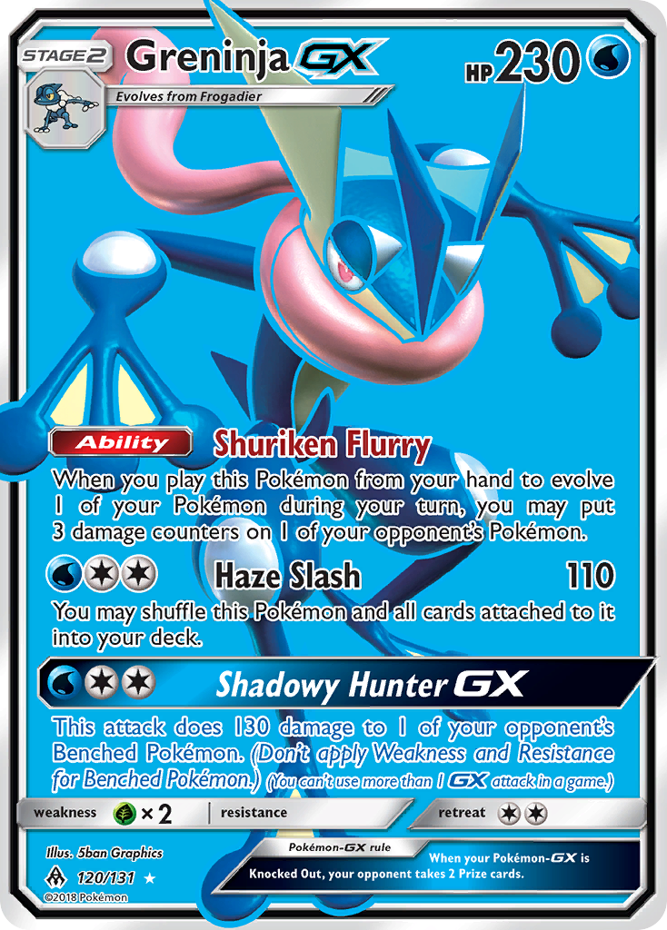 Greninja GX (120/131) [Sun & Moon: Forbidden Light] | Chromatic Games