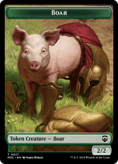 Boar (Ripple Foil) // Forest Dryad Double-Sided Token [Modern Horizons 3 Commander Tokens] | Chromatic Games