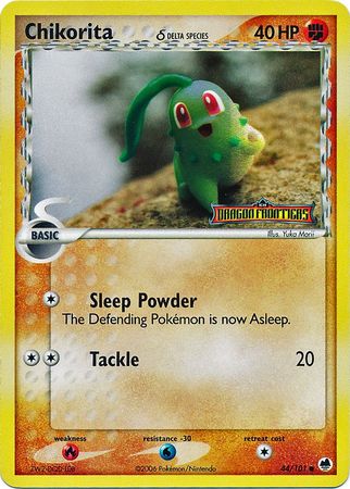 Chikorita (44/101) (Delta Species) (Stamped) [EX: Dragon Frontiers] | Chromatic Games