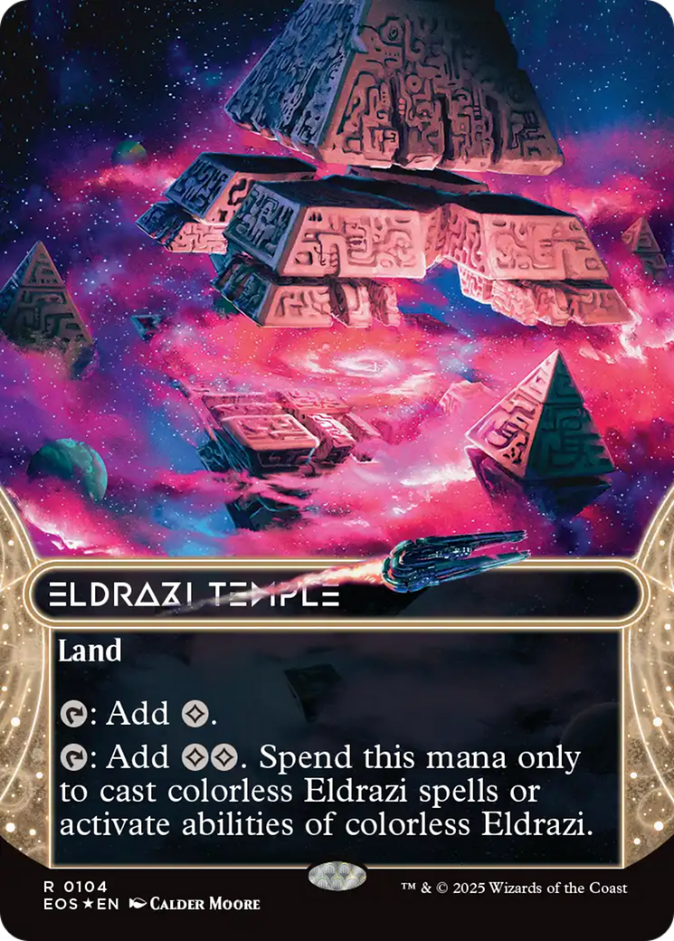 Eldrazi Temple (0104) (Borderless) (Galaxy Foil) [Edge of Eternities: Stellar Sights] | Chromatic Games