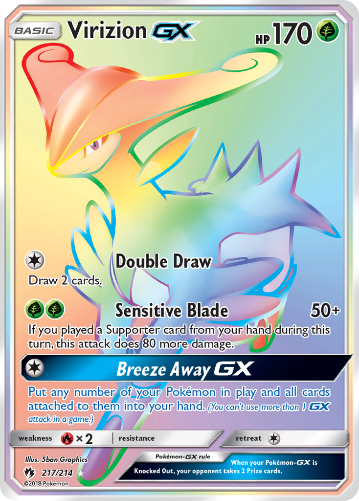 Virizion GX (217/214) [Sun & Moon: Lost Thunder] | Chromatic Games