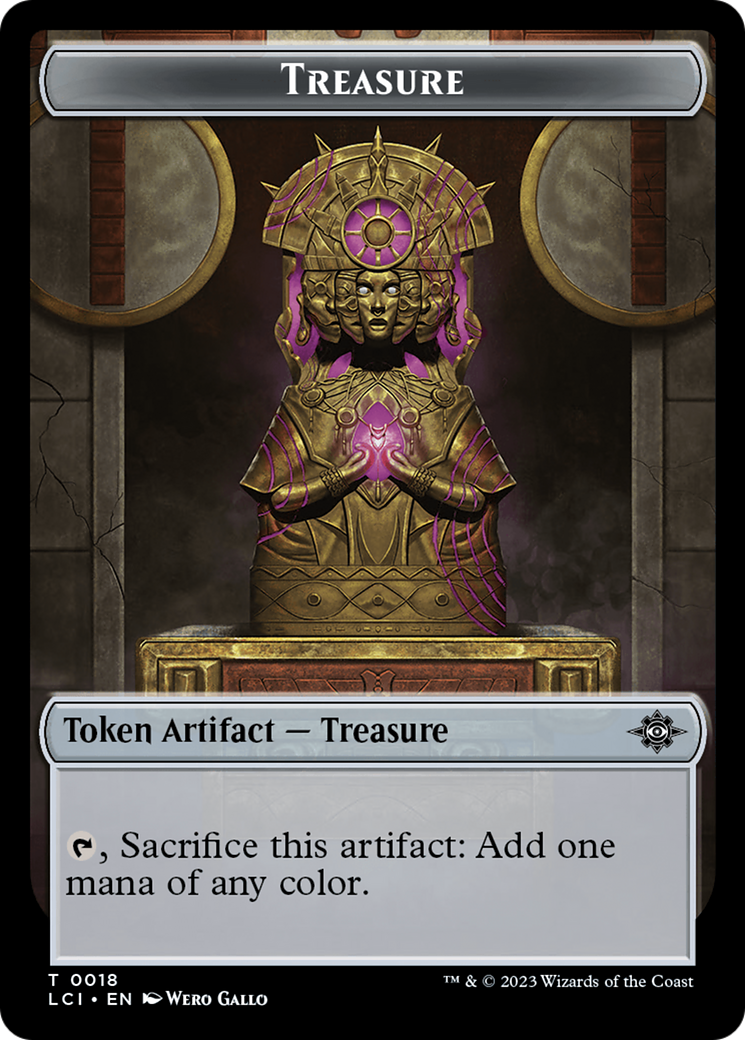 Treasure (0018) // Golem Double-Sided Token [The Lost Caverns of Ixalan Tokens] | Chromatic Games