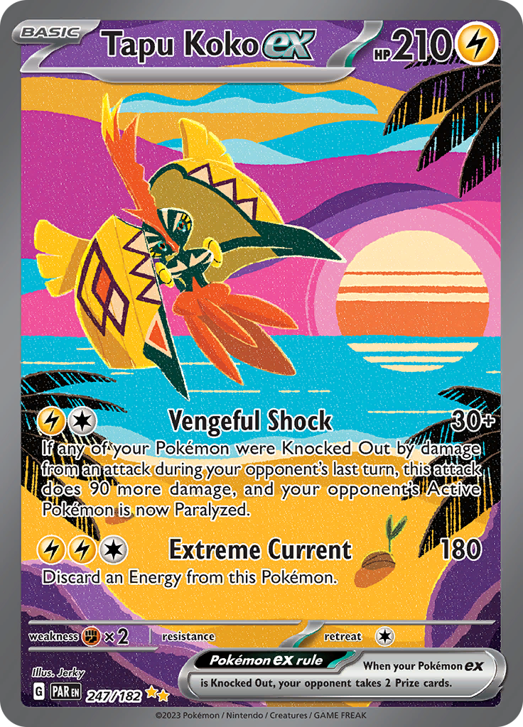 Tapu Koko ex (247/182) [Scarlet & Violet: Paradox Rift] | Chromatic Games