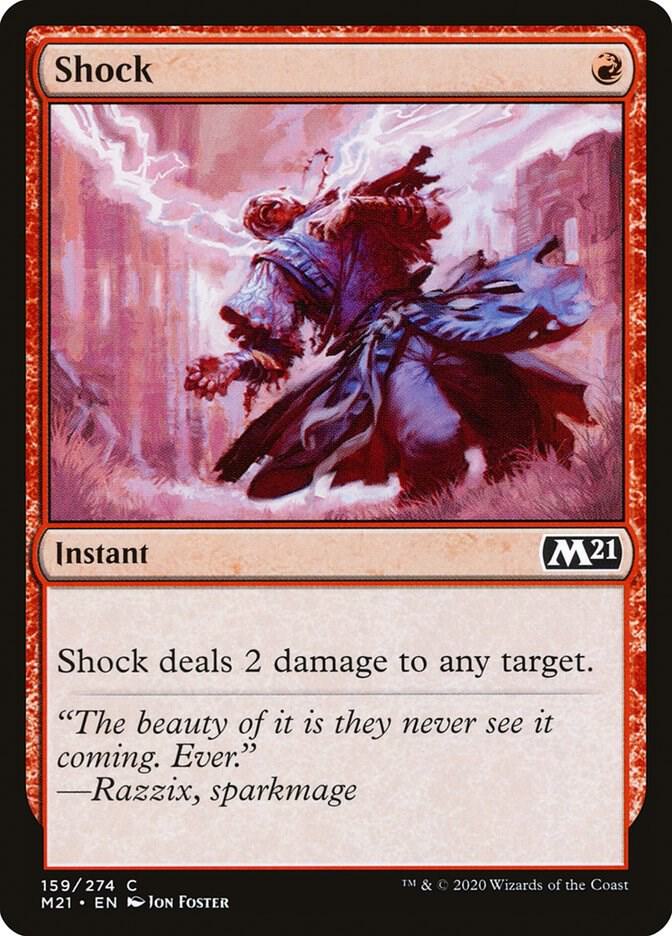 Shock 159 (Core Set 2021)  - Foil | Chromatic Games