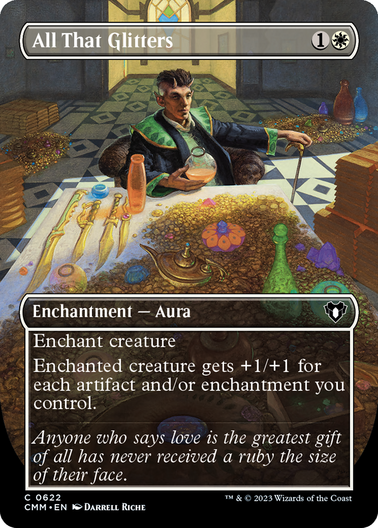 All That Glitters (Borderless Alternate Art) [Commander Masters] | Chromatic Games