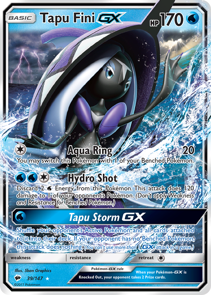 Tapu Fini GX (39/147) [Sun & Moon: Burning Shadows] | Chromatic Games