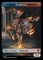 Treasure // Elemental (0037) Double-Sided Token [Commander Masters Tokens] | Chromatic Games