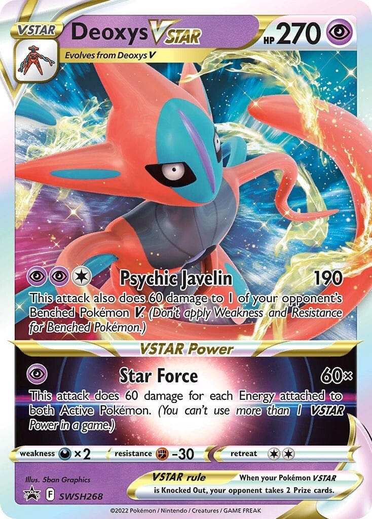 Deoxys VSTAR (SWSH268) (Jumbo Card) [Sword & Shield: Black Star Promos] | Chromatic Games