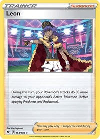 Leon (154/185) (Theme Deck Exclusive) [Sword & Shield: Vivid Voltage] | Chromatic Games