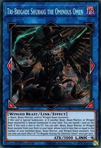 Tri-Brigade Shuraig the Ominous Omen [PHRA-EN048] Secret Rare | Chromatic Games