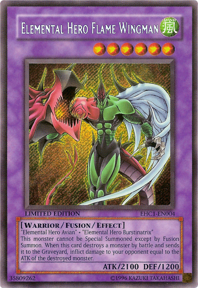 Elemental Hero Flame Wingman [EHC1-EN004] Secret Rare | Chromatic Games