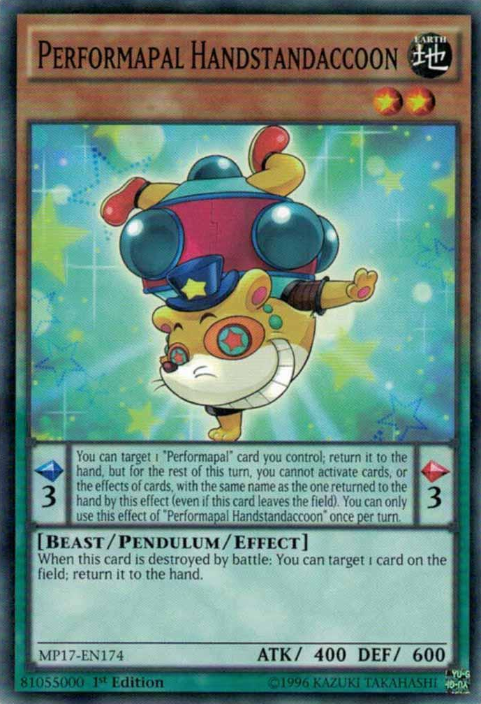 Performapal Handstandaccoon [MP17-EN174] Common | Chromatic Games