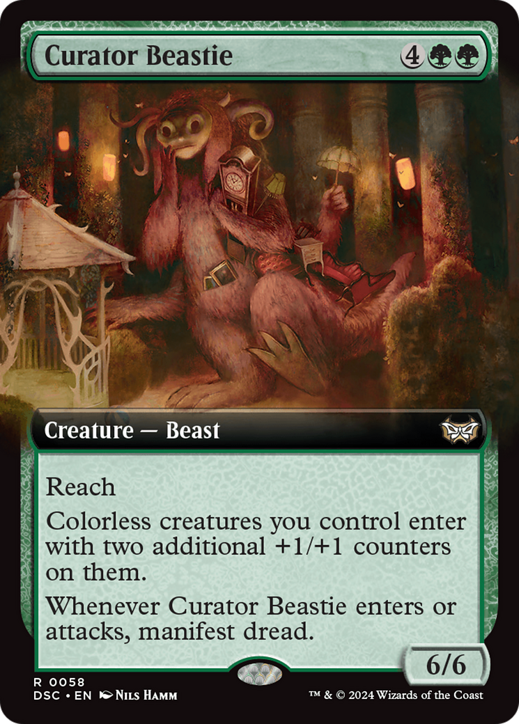Curator Beastie (Extended Art) [Duskmourn: House of Horror Commander] | Chromatic Games