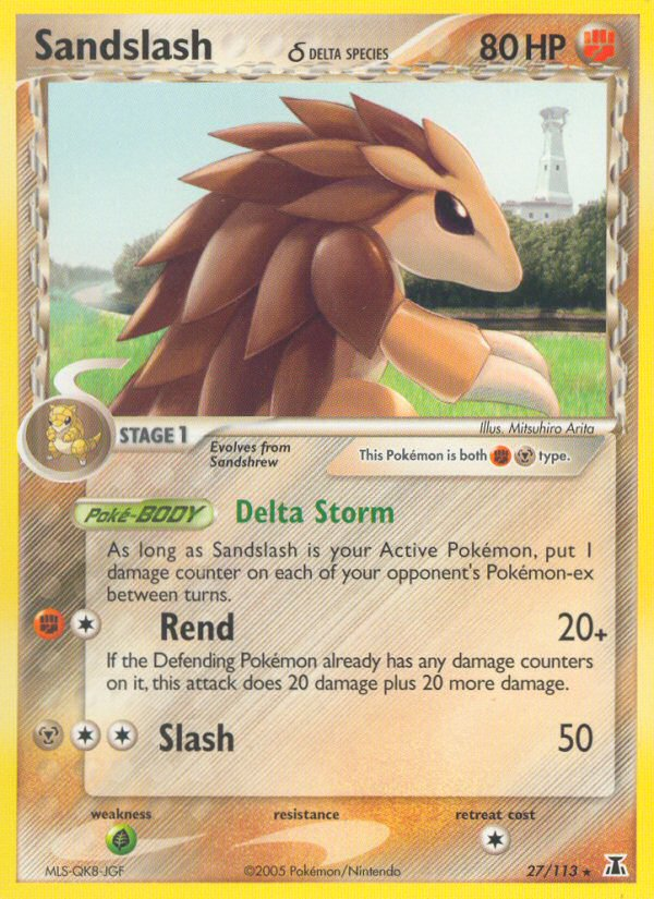 Sandslash (27/113) (Delta Species) [EX: Delta Species] | Chromatic Games