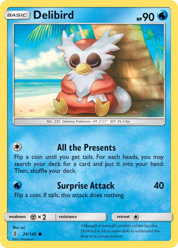 Delibird (26/145) [Sun & Moon: Guardians Rising] | Chromatic Games