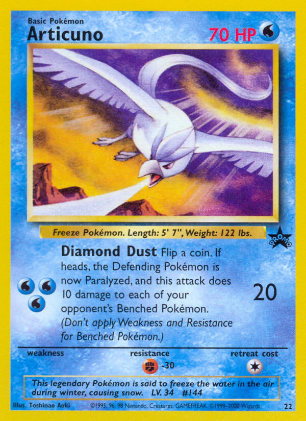 Articuno (22) [Wizards of the Coast: Black Star Promos] | Chromatic Games