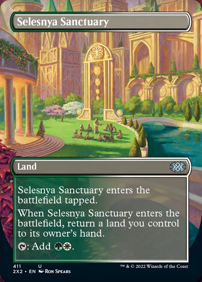 Selesnya Sanctuary (Borderless Alternate Art) [Double Masters 2022] | Chromatic Games