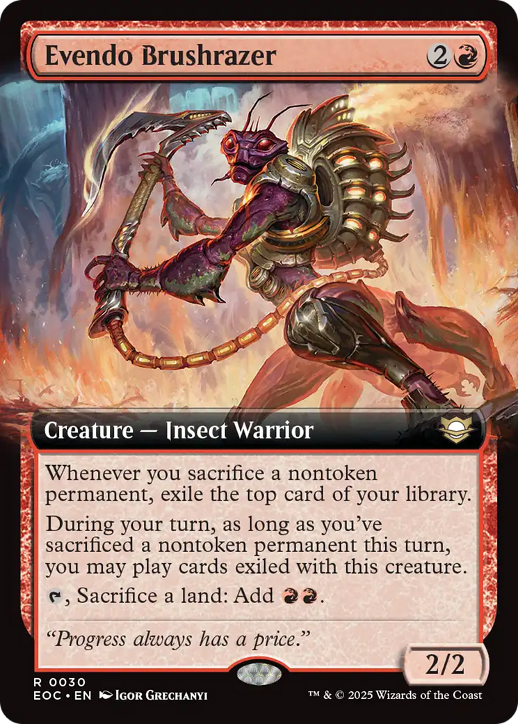 Evendo Brushrazer (Extended Art) [Edge of Eternities Commander] | Chromatic Games