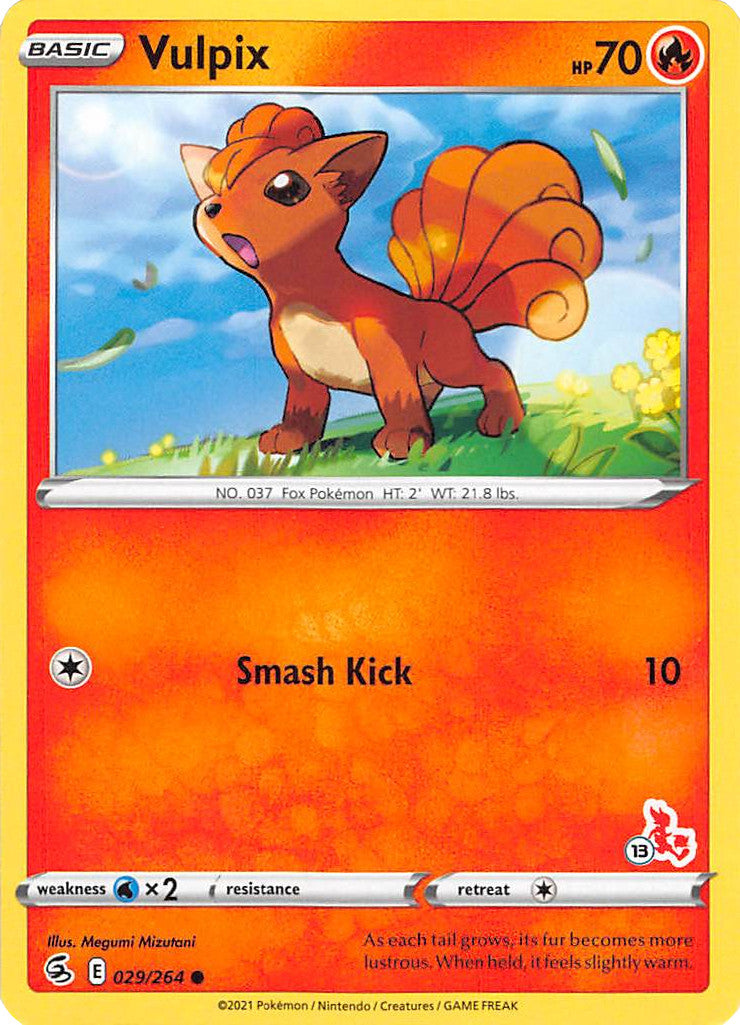 Vulpix (029/264) (Cinderace Stamp #13) [Battle Academy 2022] | Chromatic Games