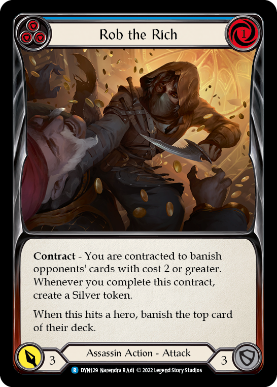 Rob the Rich (Blue) [DYN129] (Dynasty)  Rainbow Foil | Chromatic Games
