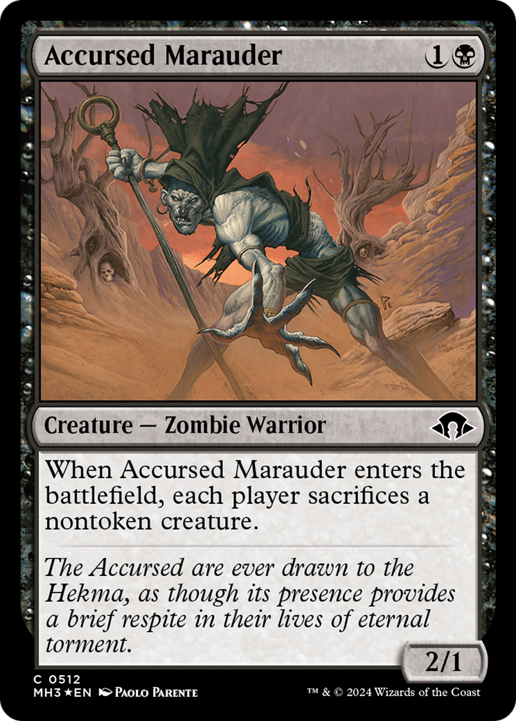 Accursed Marauder (Ripple Foil) [Modern Horizons 3] | Chromatic Games