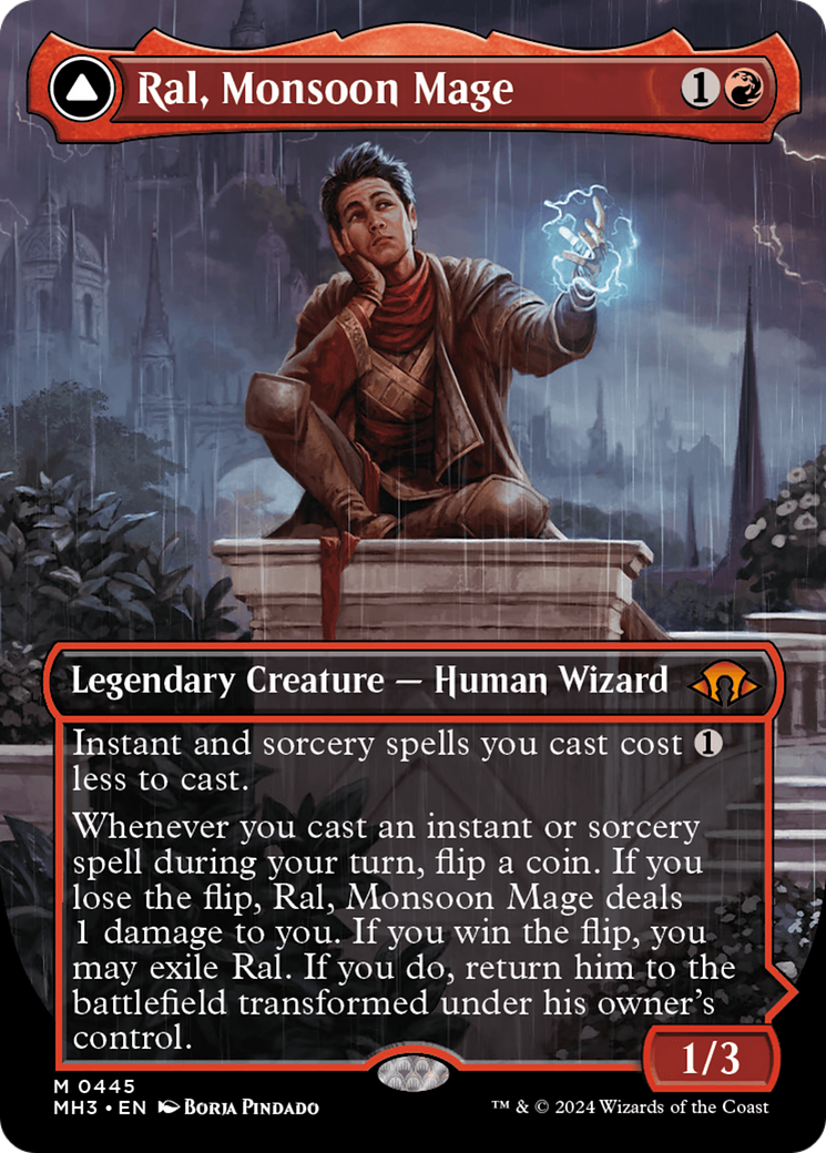 Ral, Monsoon Mage // Ral, Leyline Prodigy (Borderless) [Modern Horizons 3] | Chromatic Games