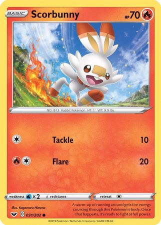 Scorbunny (031/202) (Premium Collection) [Sword & Shield: Base Set] | Chromatic Games