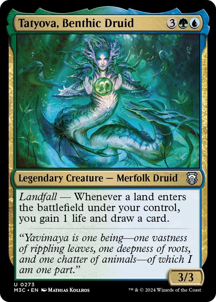 Tatyova, Benthic Druid (Ripple Foil) [Modern Horizons 3 Commander] | Chromatic Games