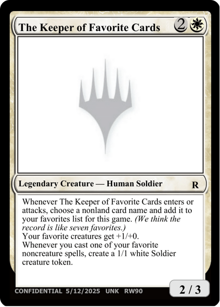 The Keeper of Favorite Cards (5/12/2025) [Unknown Event] | Chromatic Games