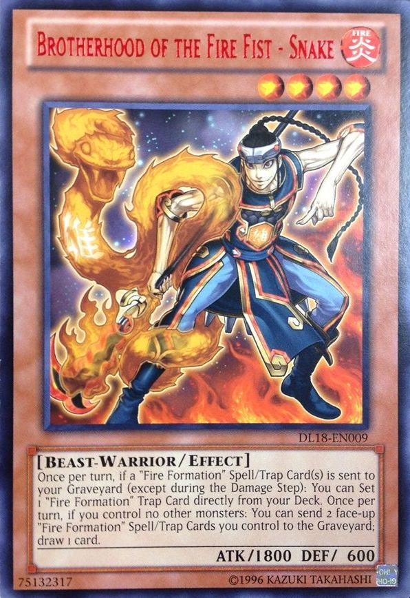 Brotherhood of the Fire Fist - Snake (Red) [DL18-EN009] Rare | Chromatic Games