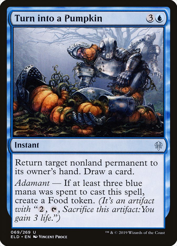 Turn into a Pumpkin 69/269 (Throne of Eldraine)  - Foil | Chromatic Games
