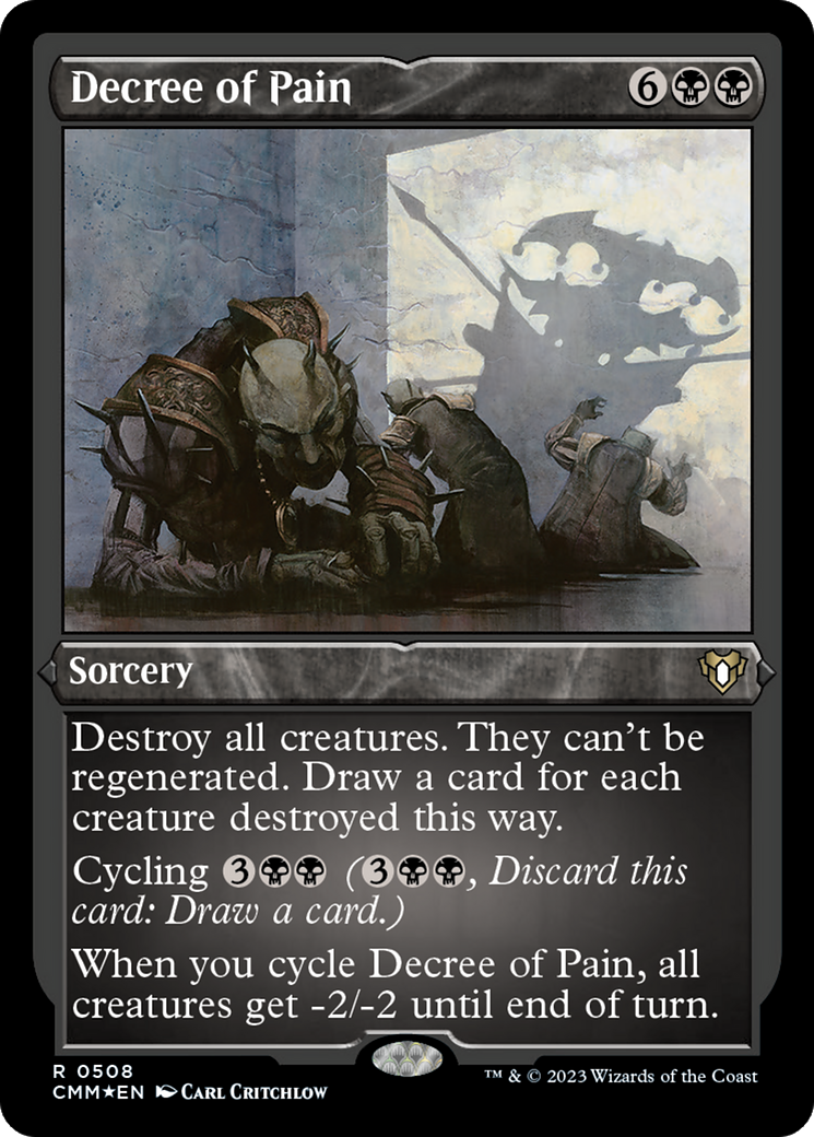 Decree of Pain (Foil Etched) [Commander Masters] | Chromatic Games