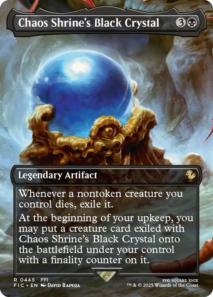 Chaos Shrine's Black Crystal (Borderless) [FINAL FANTASY Commander] | Chromatic Games