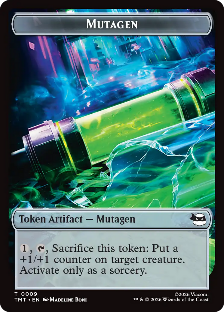 Ninja // Mutagen Double-Sided Token [Teenage Mutant Ninja Turtles Tokens] | Chromatic Games